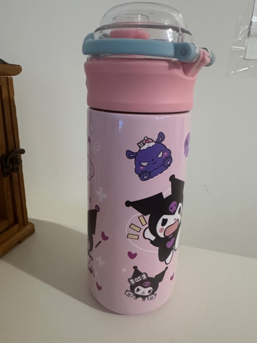 New No tag Pink Kuromi-Style Stainless Steel Kids Water Bottle